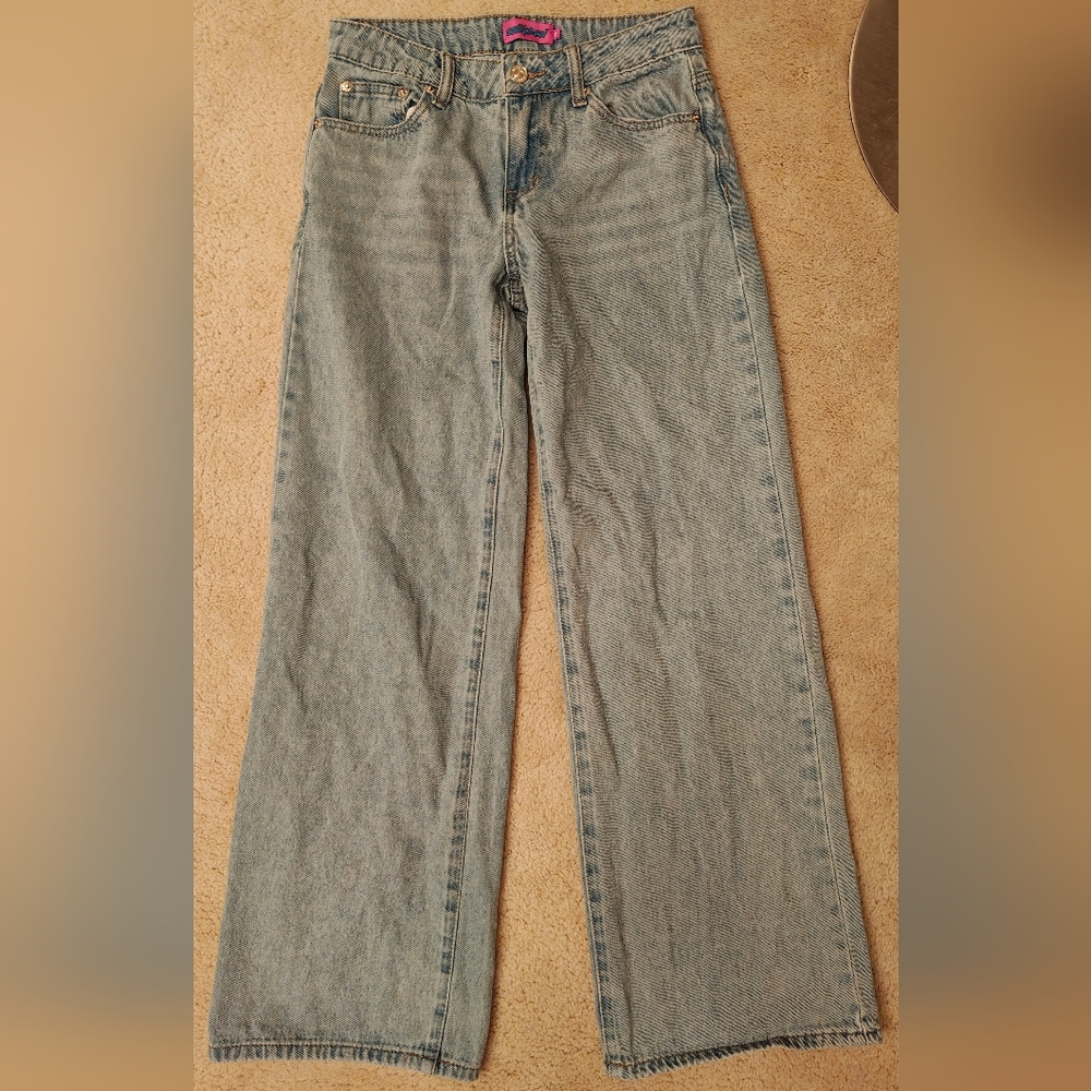 Edikted Gray Flare & Wide Leg Jeans